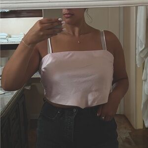 Sunday Best Blush Satin Top